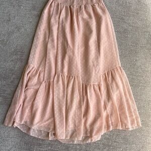 ASOS NEW WITH TAGS! Peach Tiered Gathered Midi Skirt Sz S